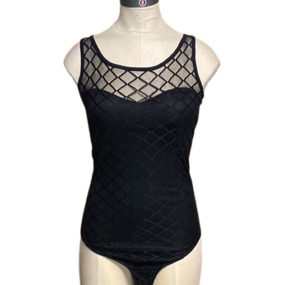 La Hearts Tops - LA HEARTS BODYSUIT SIZE MEDIUM SHEER BACK AND UPPER FRONT